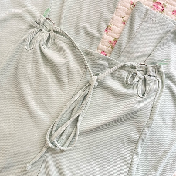 mint green flowy pants - Picture 2 of 3